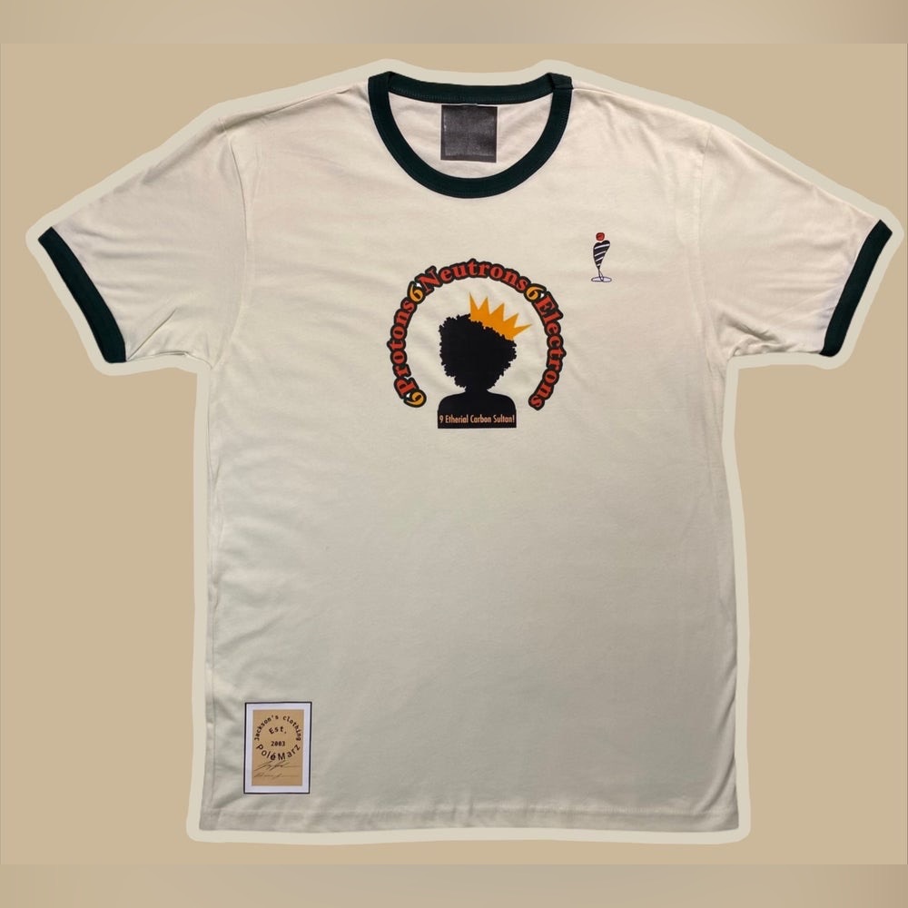 Carbon Sulten ringer tee green, size (medium), color offwhite and green, new